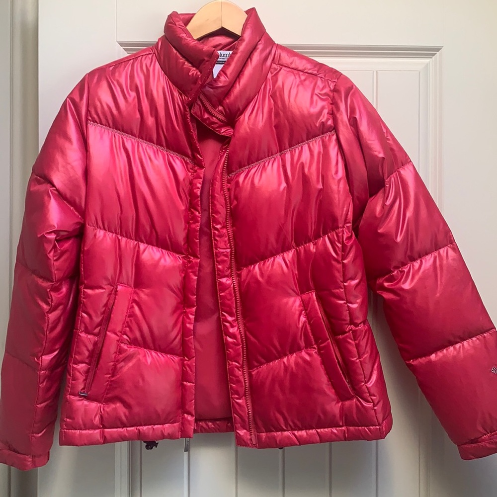 Columbia pink puffer jacket Size Small